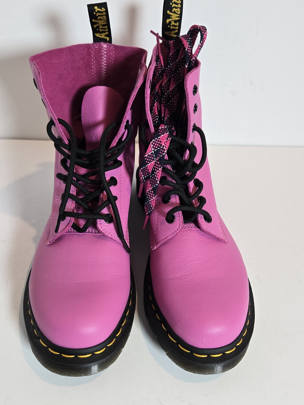 Dr. Martens Pink Lace-Up Combat Boots